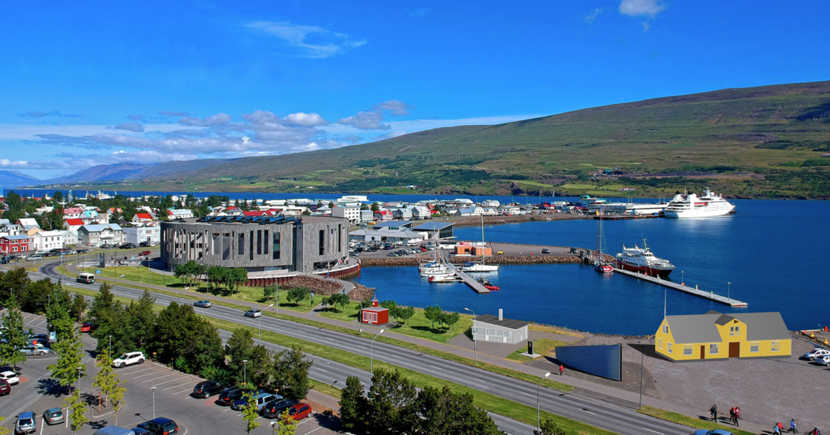 Wathnehúsið séð úr lofti